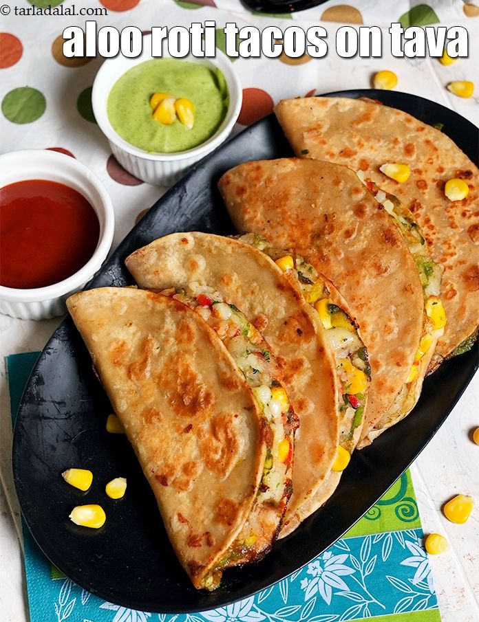 Aloo Roti Taco On Tava, Potato Taco