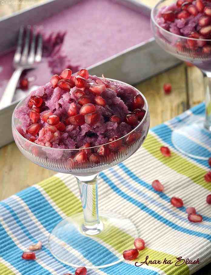 Anar ka Slush, Pomegranate Slush recipe, Anar Gola recipe