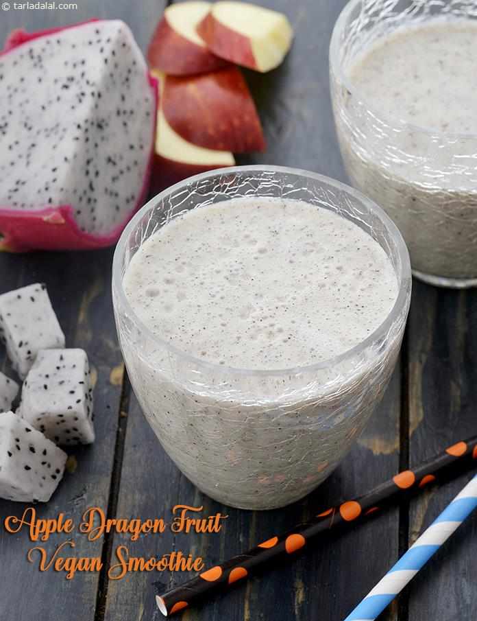Apple Dragon Fruit Vegan Smoothie recipe