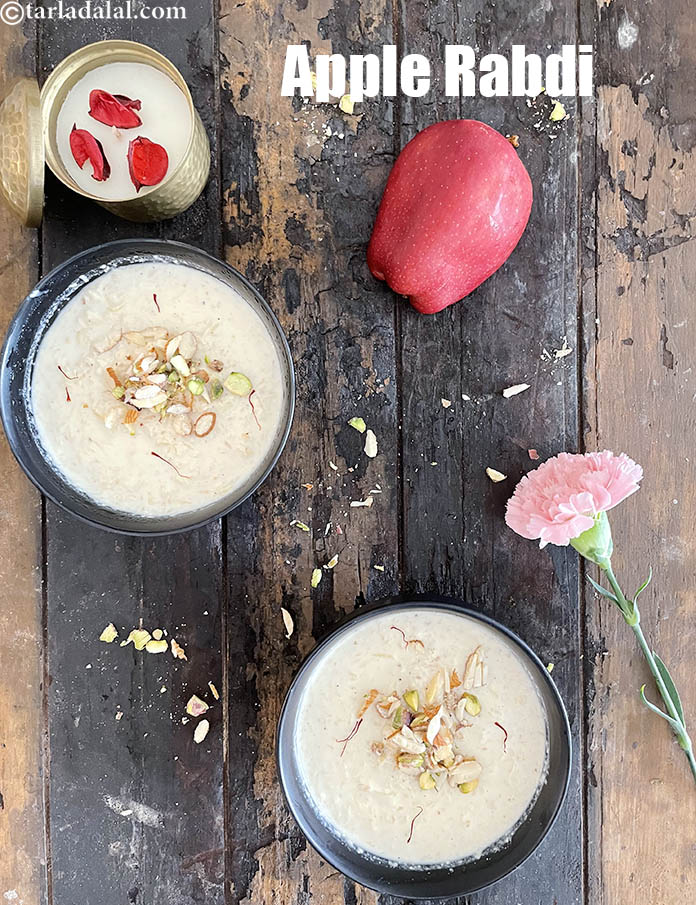 एप्पल रबड़ी रेसिपी, Apple Rabdi,  Seb Rabri, Apple Rabadi Recipe In Hindi