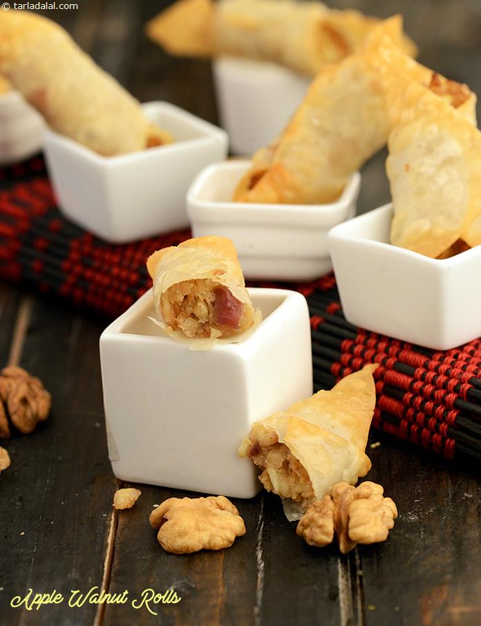 Apple Walnut Rolls recipe, Quick Dessert Recipes