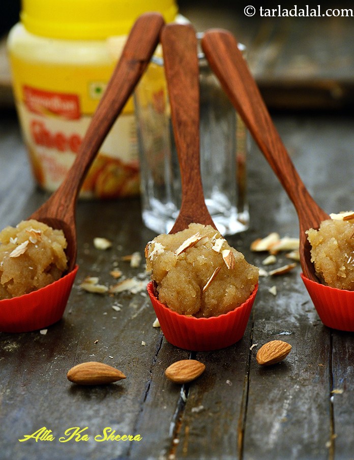 atte ka sheera, halwa recipe | quick Gujarati atta ka sheera |