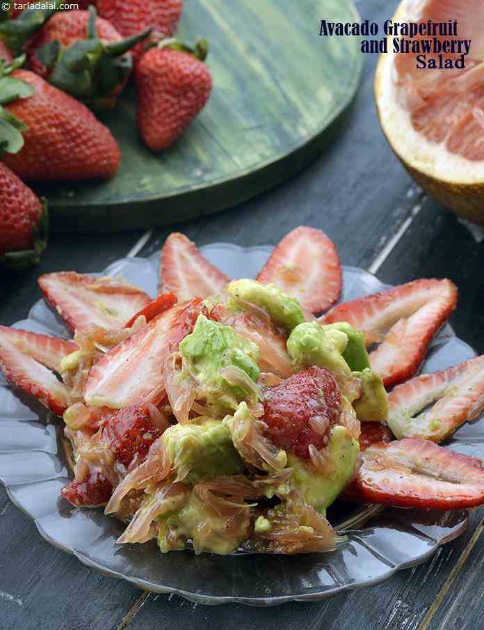 Avocado Grapefruit and Strawberry Salad recipe, Healthy Recipes