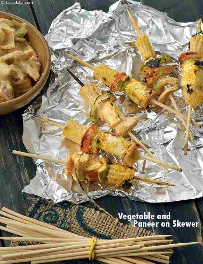 Vegetable and Paneer On Skewer