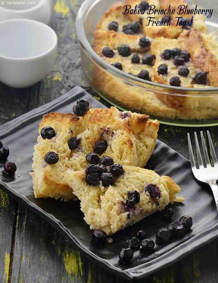Baked Brioche Blueberry French Toast recipe