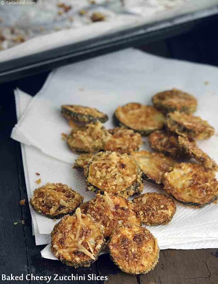 Baked Cheesy Zucchini Slices recipe