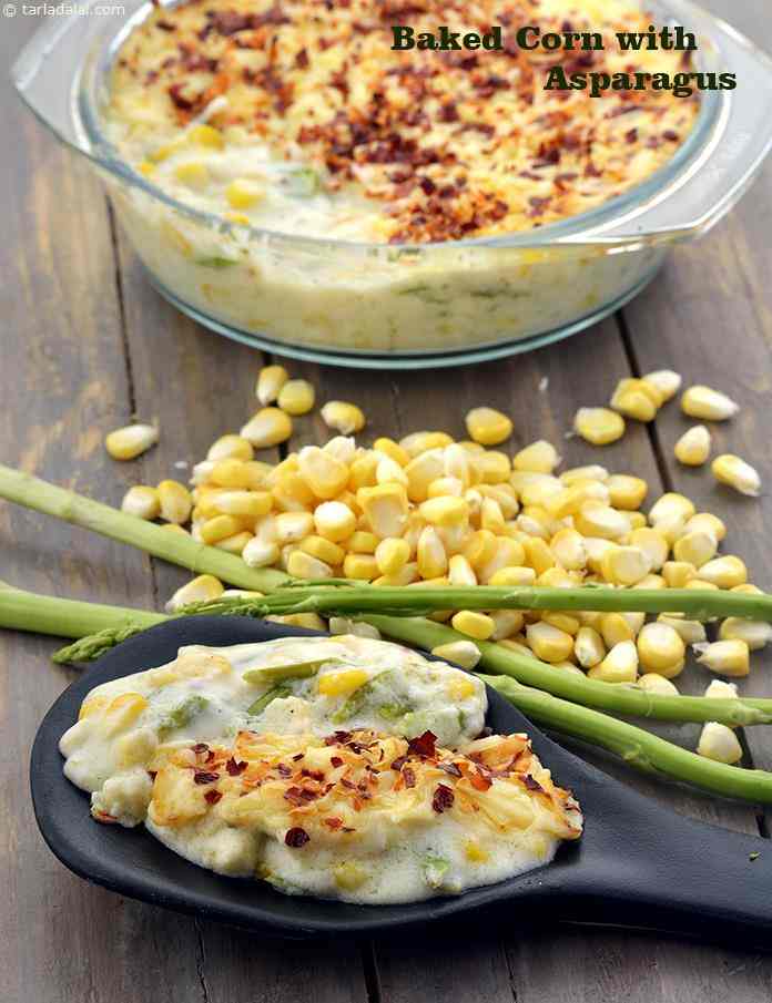 Baked Corn with Asparagus
