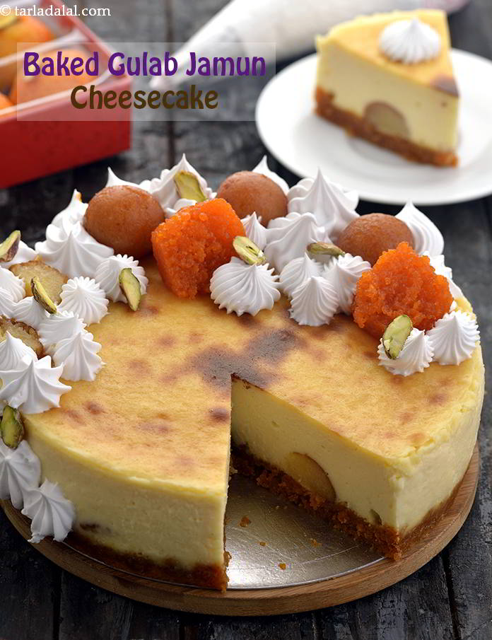gulab jamun cheesecake recipe | baked gulab jamun cheesecake recipe|
