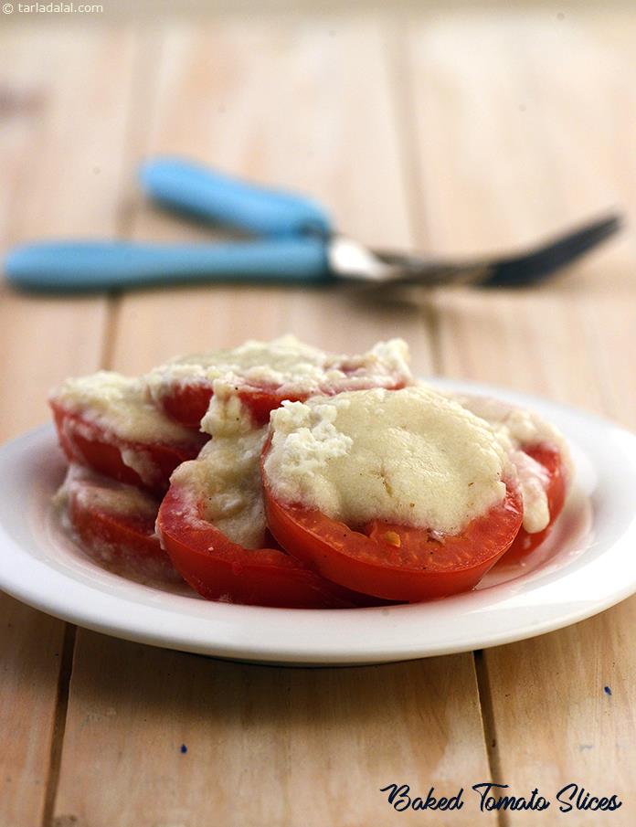 Baked Tomato Slices ( Low Calorie)