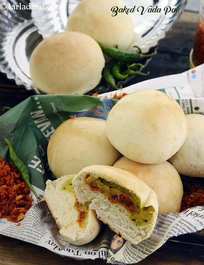 baked vada pav recipe | Indian masala bun | stuffed vada pav |