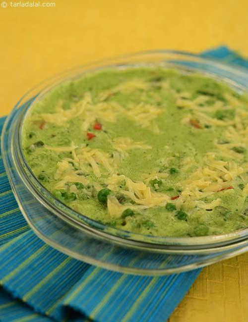 Baked Vegetables in Spinach Sauce recipe, Vegetarian Recipes