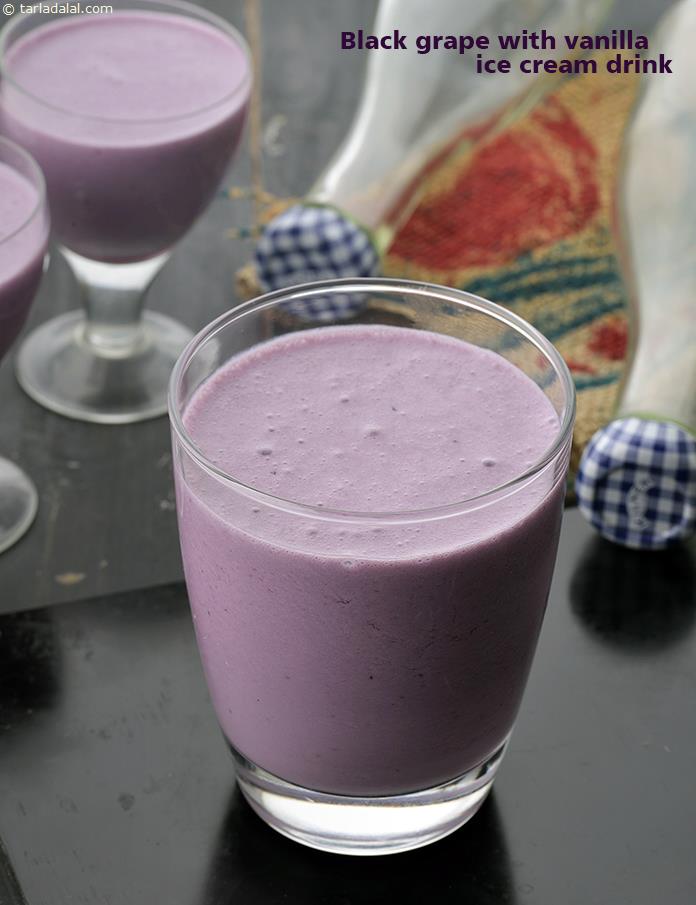 Black Grape with Vanilla Ice- Cream Drink recipe