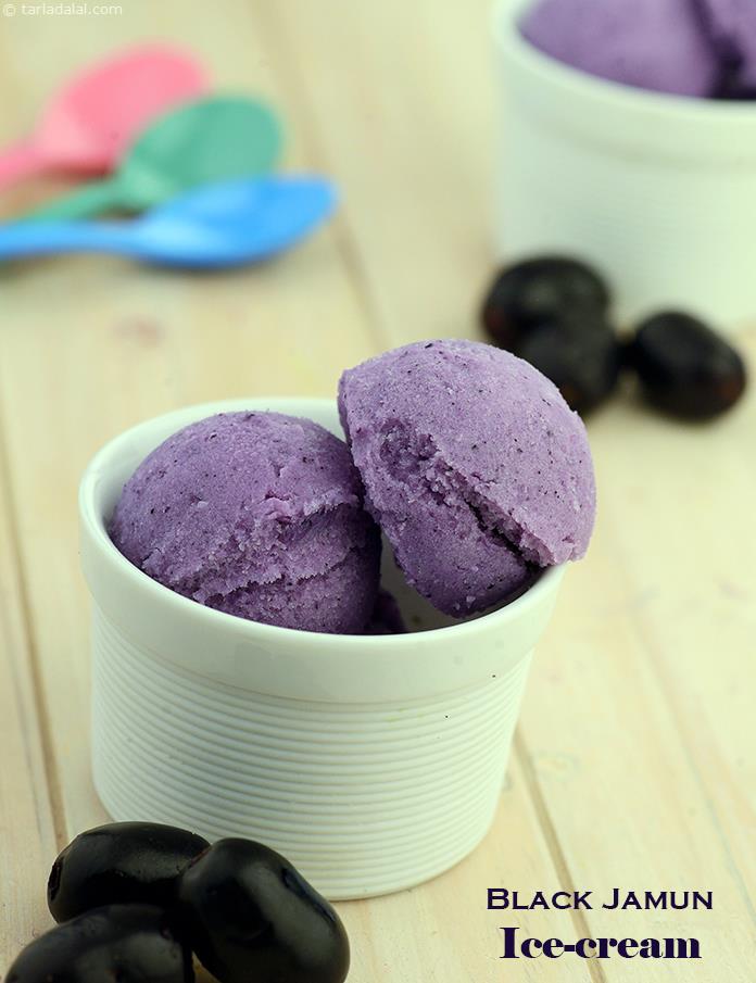 ब्लैक जामून आईस-क्रीम रेसिपी, Black Jamun Ice - Cream Recipe In Hindi