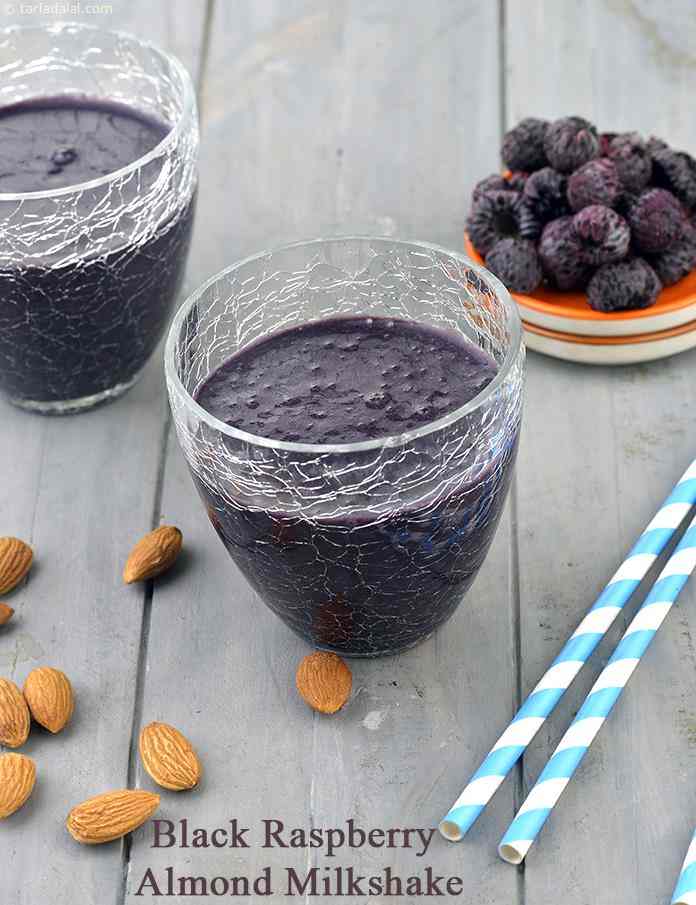 Black Raspberry Almond Milkshake recipe