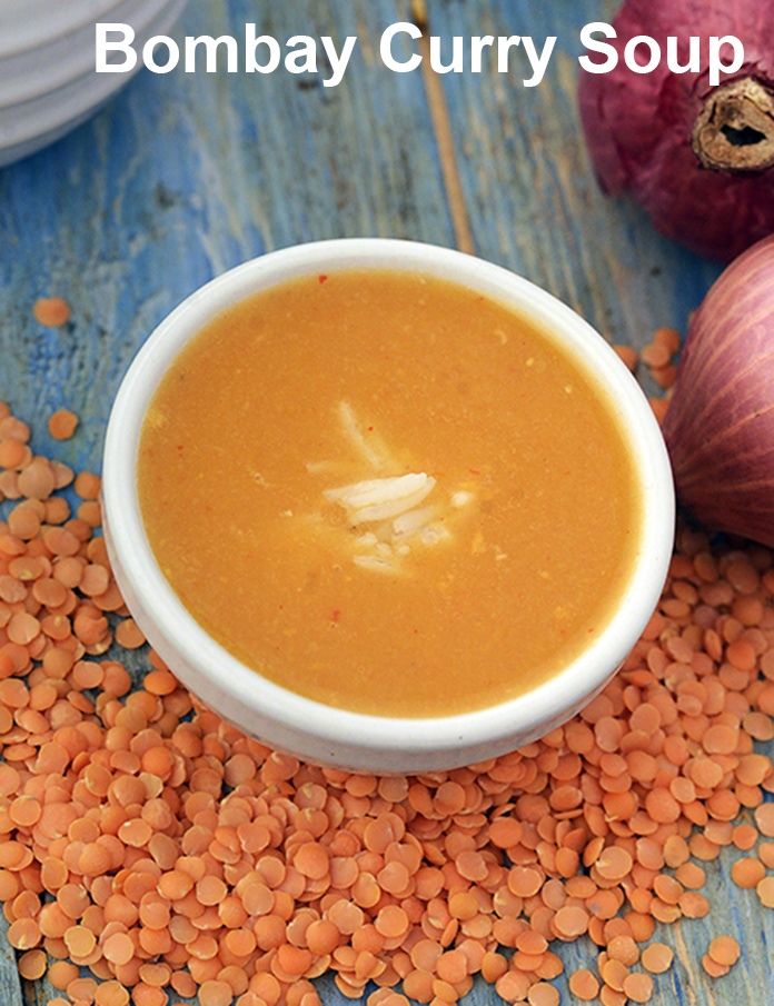 Bombay curry soup recipe | masoor dal soup | masoor dal and tomato soup | Indian style red lentil soup |