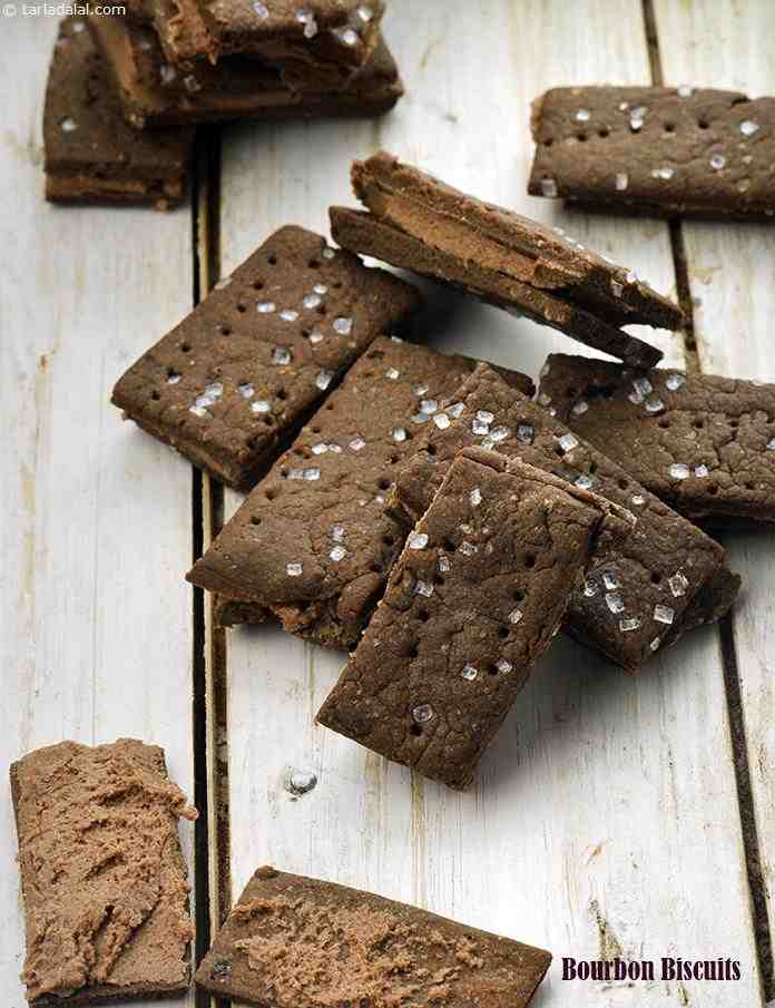 Bourbon Biscuits recipe | Chocolate Cream Sandwich Biscuits | Egg-Free Chocolate Cream Biscuits |