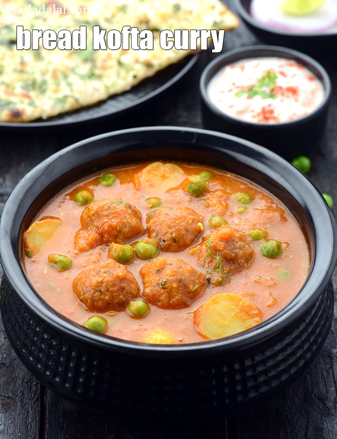 bread kofta curry recipe | veggie bread koftas in tomato gravy | Indian style |