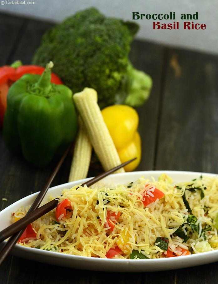 ब्रॉकली एण्ड बेसिल राईस रेसिपी, Broccoli and Basil Rice Recipe In Hindi