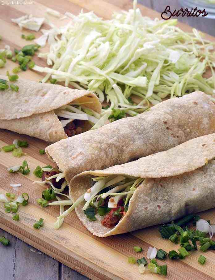 Burritos, Veg Whole Wheat Burritos, Diabetic Friendly recipe, Indian Diabetic Recipes