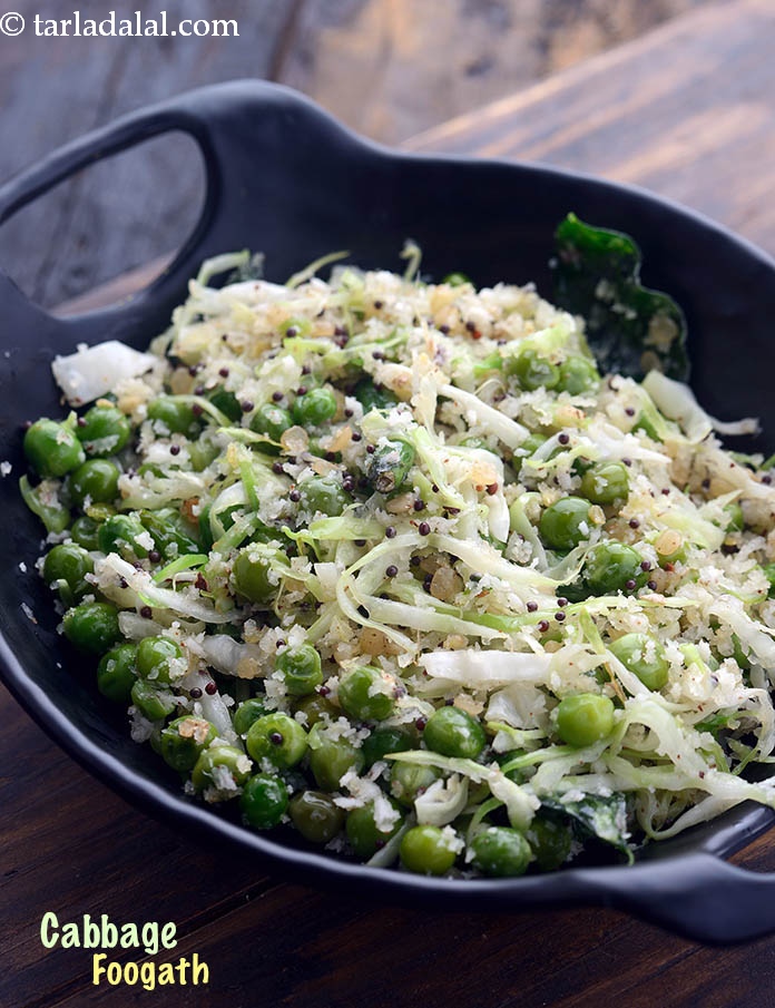 cabbage foogath recipe |  Goan style cabbage foogath |