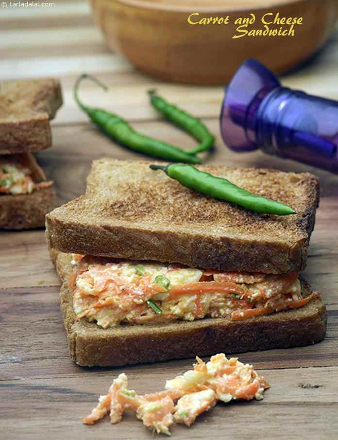 Carrot and Cheese Sandwich