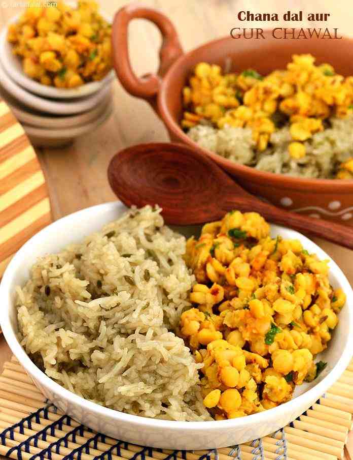 Chana Dal Aur Gur Chawal recipe