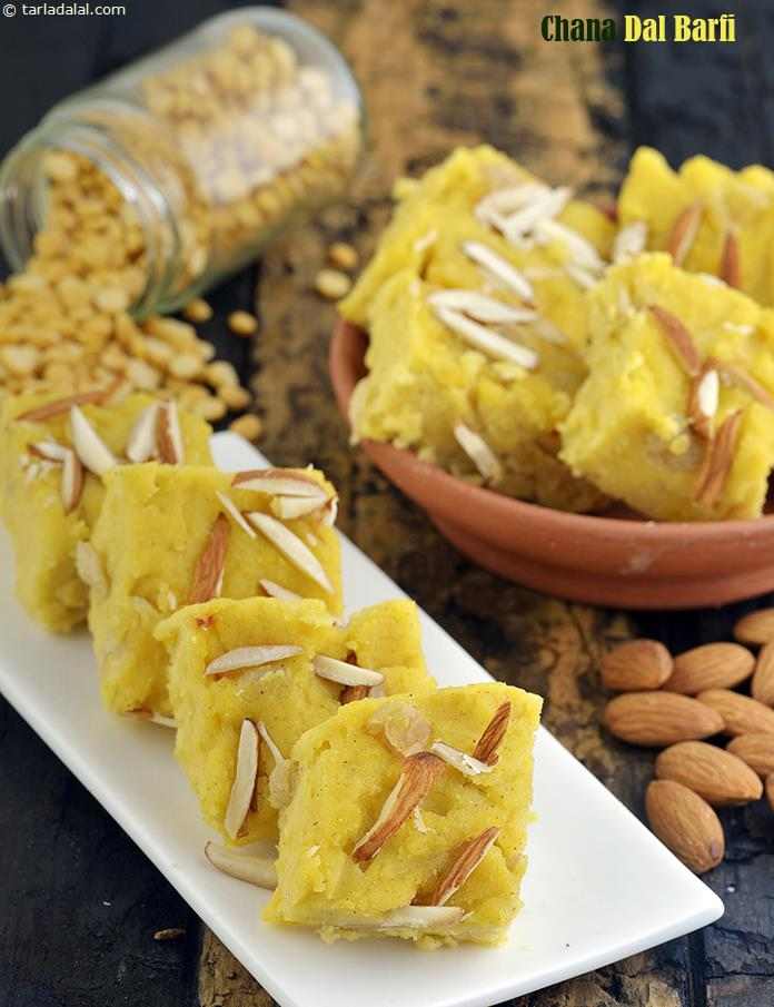 Chana Dal Barfi, Healthy Indian Sweet recipe
