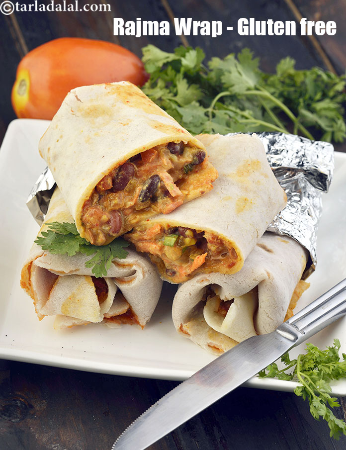 चटपटा राजमा रैप रेसिपी, Chatpata Rajma Wrap (  Gluten Free Recipe) In Hindi