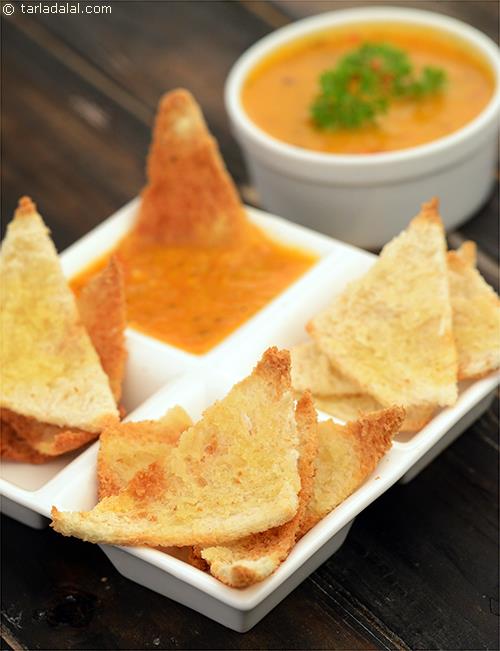 Cheesy Melba Toast recipe, Vegetarian Recipes