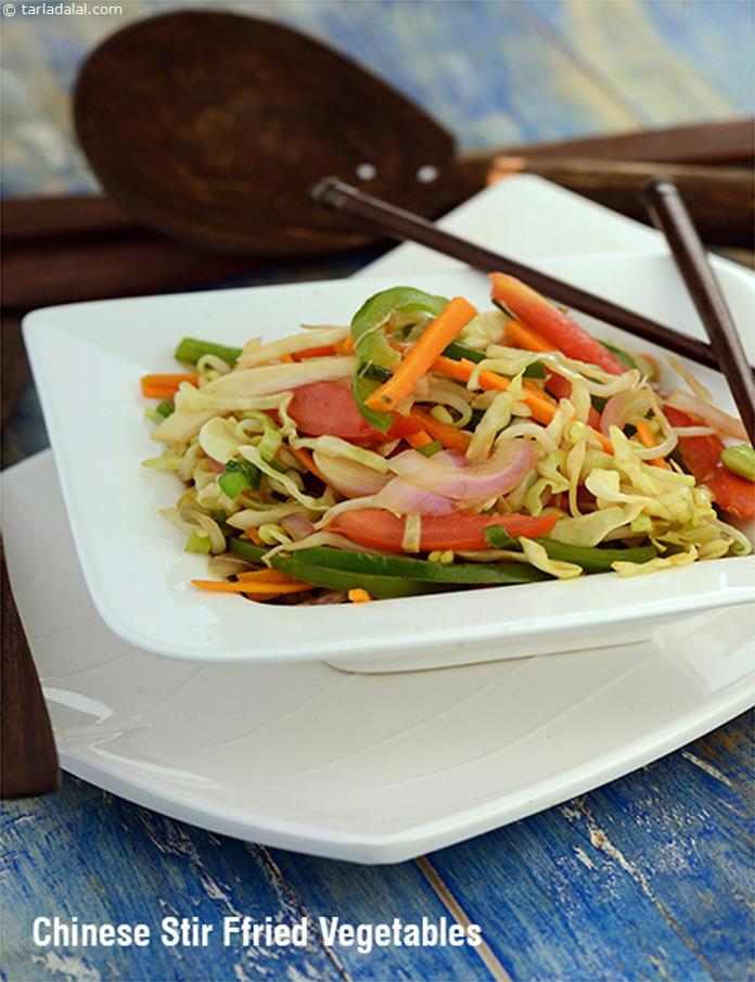 Chinese Stir Fry Vegetables recipe, Tarla Dalal