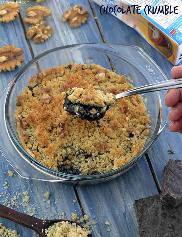 Chocolate Crumble recipe, Easy Eggless Chocolate Crumble