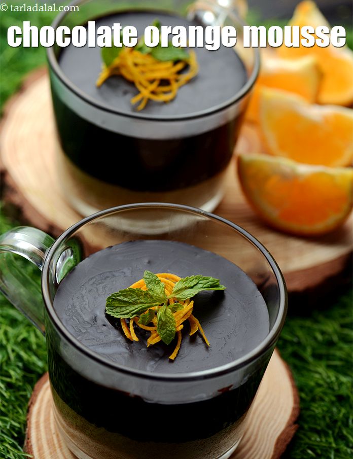 chocolate orange mousse recipe | quick chocolate orange mousse | orange chocolate mousse |