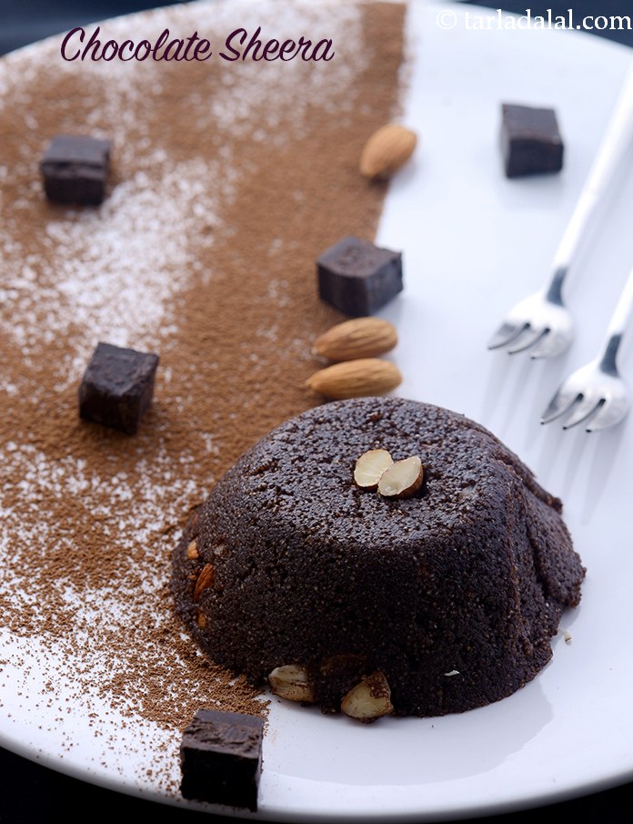 chocolate sheera recipe | sooji chocolate halwa | semolina chocolate halwa | easy chocolate rava sheera in 10 minutes |