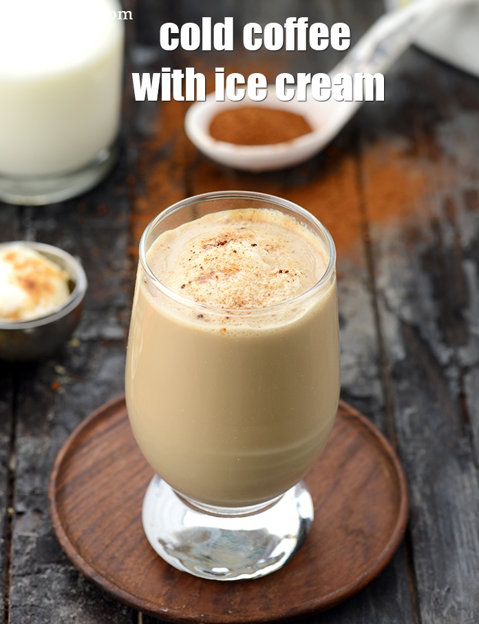 cold coffee with ice cream recipe | Indian coffee milkshake with ice-cream |