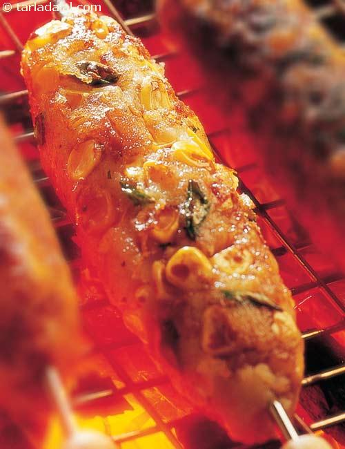 Corn and Potato Kebabs