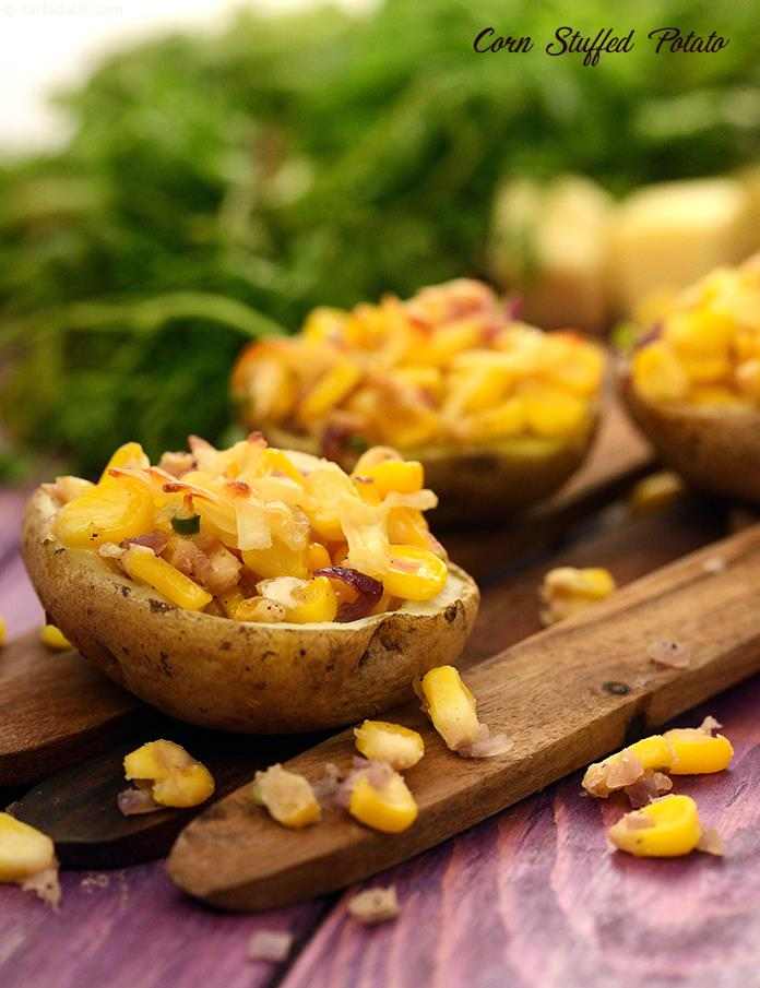 Corn Stuffed Potato recipe
