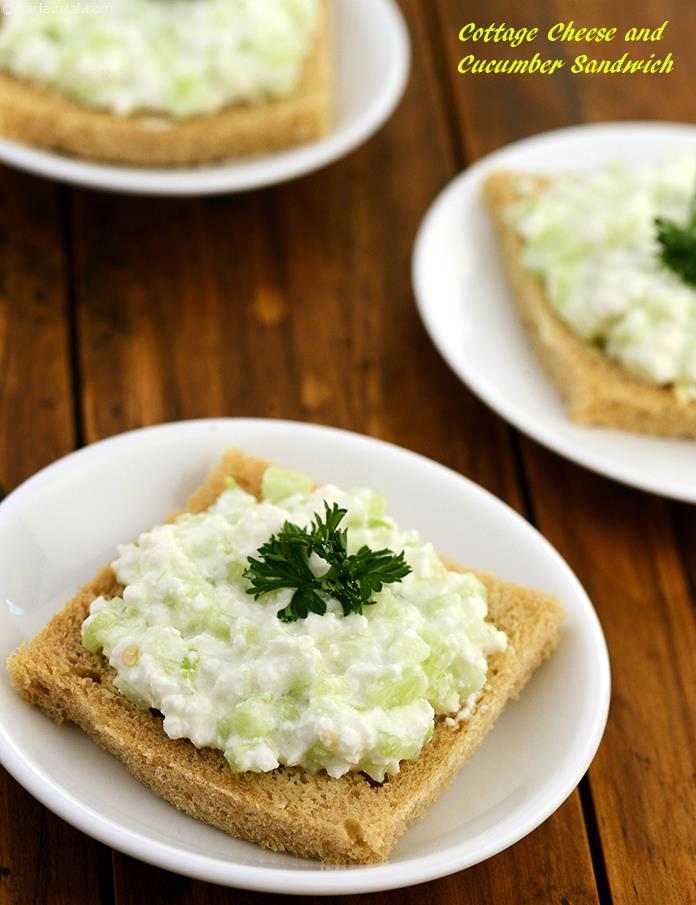 Cottage Cheese and Cucumber Sandwich recipe, Party Recipes, Entertaining Recipes