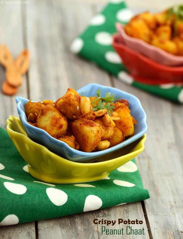 Crispy Potato Peanut Chaat recipe, Childrens Recipes, Kids Recipes
