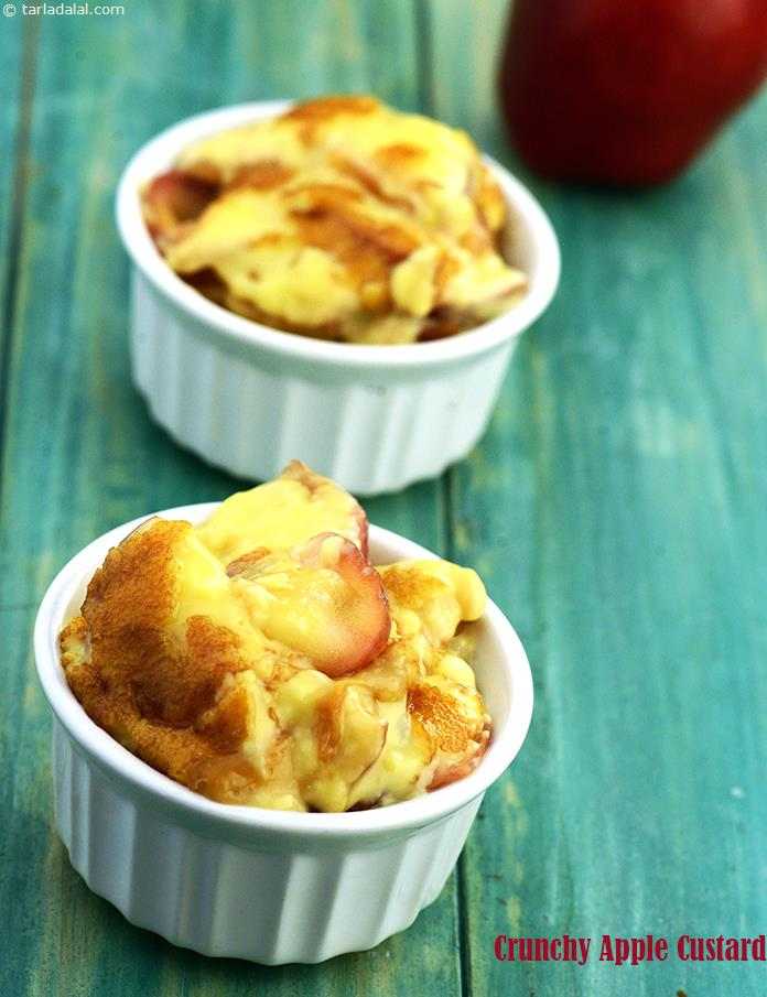 Crunchy Apple Custard recipe, Calcium Rich Recipes