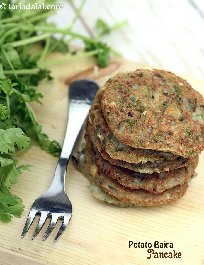 potato bajra pancake recipe | gluten free bajra potato pancake |