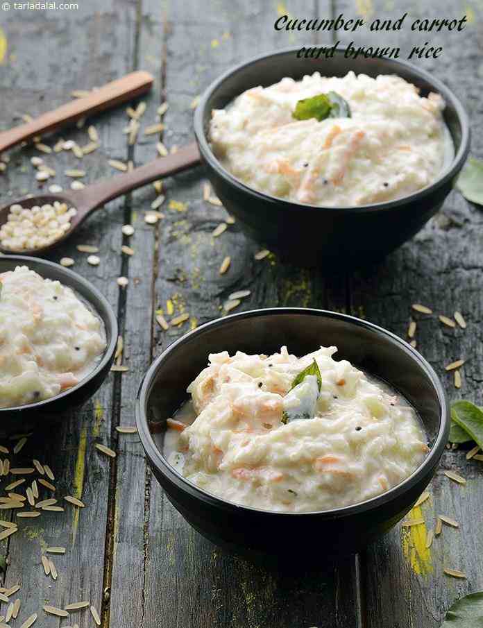 Cucumber and Carrot Curd Brown Rice, Low Salt Recipe