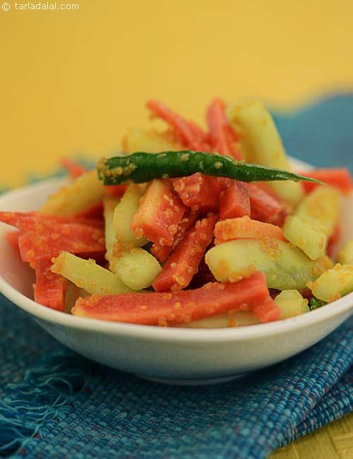 Cucumber and Carrot Pickle recipe, Achaar Recipes | Paratha Recipes