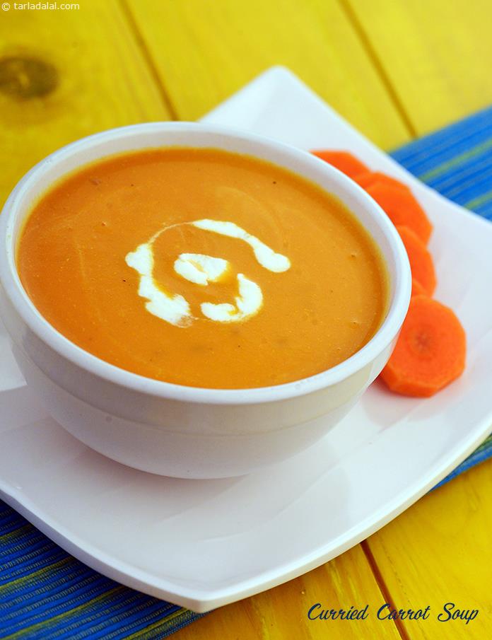 Curried Carrot Soup recipe, Healthy Recipes