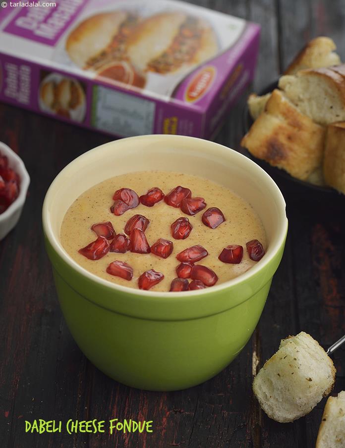 Dabeli Cheese Fondue recipe, Tarla Dalal