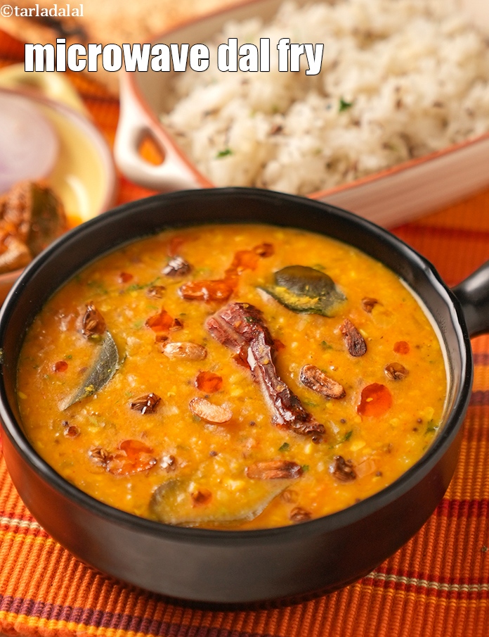 microwave dal fry recipe | how to make dal in a microwave | dal tadka in microwave |