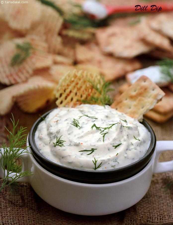 Dill Dip recipe, Dill with hung curds
