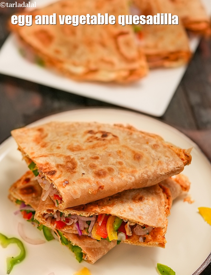 egg and vegetable quesadilla recipe | Indian style egg quesadilla | egg veggie wrap |