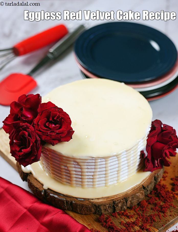eggless red velvet cake | Indian style red velvet cake | red velvet cake with cream cheese frosting |