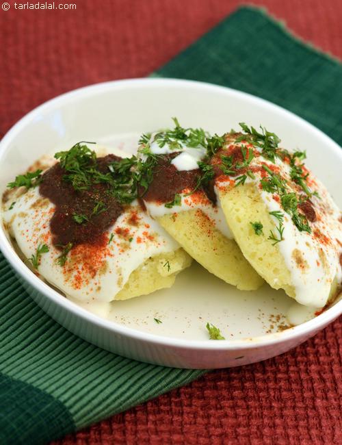 Fat Free Dahi Vada ( Microwave Recipes), Indian Microwave Snack Recipes