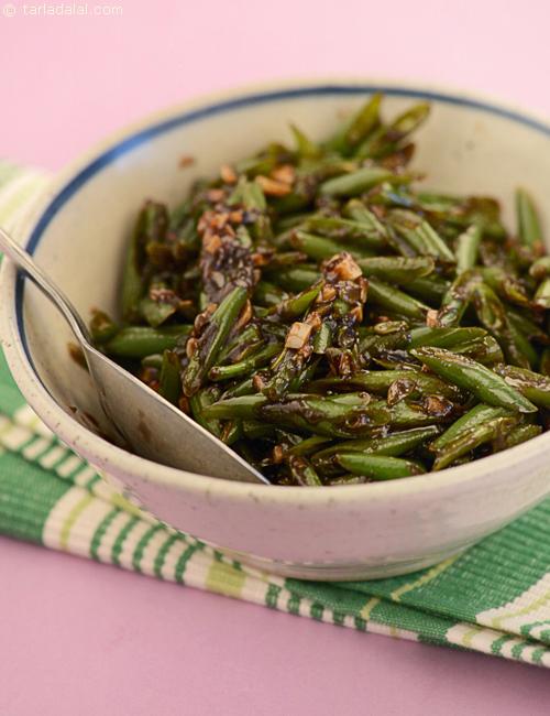 French Beans with Garlic recipe, French Beans Stir Fry